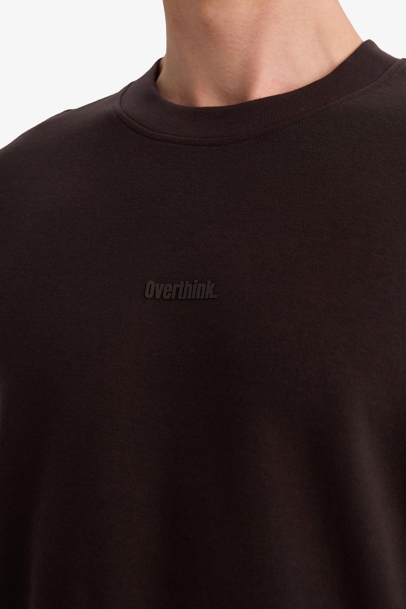 ديفاكتو تيشيرت نص كم قصة فضفاضة برقبة مستديرة - Image 3